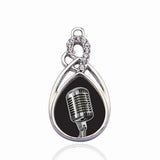 Microphone Circle Charm DIY Jewelry Necklace Bracelet Choker Making