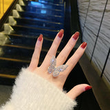 Milan Girls Butterfly Ring with Zircon Inlay