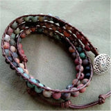 Milangirl Couple Bracelet Hand-woven Natural Stone Beaded Bracelet