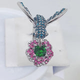 Milangirl Crystal Rhinestone Bird Flower Ring Wedding Jewelry