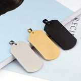 Military ID Stainless Steel Dog Tags Pendant