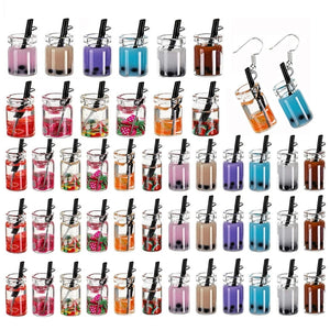 Milk Tea Pendant Necklace Set for Women Girls K3ND
