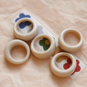 Milky Chubby Earrings Resin DIY Jewelry Material