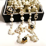 Mimiyagu Double Layer Pearl Necklace Elegant Party Jewelry