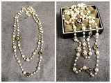 Mimiyagu Double Layer Pearl Necklace Elegant Party Jewelry