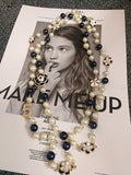 Colorful Pearl Camellia Necklace for Women