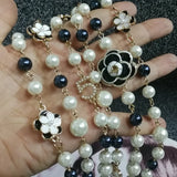 Colorful Pearl Camellia Necklace for Women