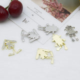 20pcs/lot Cartoon Animals Rabbit/Robot Alloy Charms DIY Jewelry Earring/Keychain