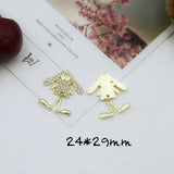 20pcs/lot Cartoon Animals Rabbit/Robot Alloy Charms DIY Jewelry Earring/Keychain