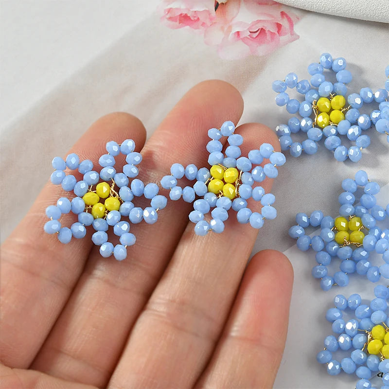 20pcs/lot 24mm Flowers Copper Floating Locket Charms DIY Jewelry