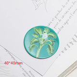 30pcs Plant Animal Print Acrylic Beads DIY Jewelry Earring Accessory
