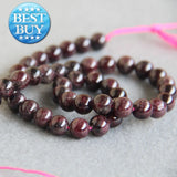 8mm Natural Red Garnet Stone Beads for Jewelry Making