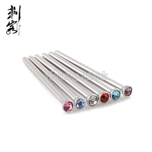Surgical Steel 18G Gem Fishtail Nose Pin in Mixed Colors