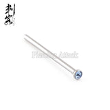 Surgical Steel 18G Gem Fishtail Nose Pin in Mixed Colors