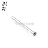 Surgical Steel 18G Gem Fishtail Nose Pin in Mixed Colors