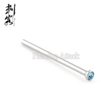 Surgical Steel 18G Gem Fishtail Nose Pin in Mixed Colors