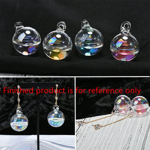 10pcs 25mm Water Core Geometry Glass Balls DIY Jewelry Earring Pendant Accessory