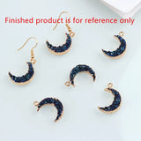 10pcs/lot Blu Resin Alloy Moon Floating Locket Charms