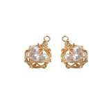 Copper Floating Locket Charms DIY Jewelry Earring Accessory