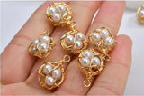 Copper Floating Locket Charms DIY Jewelry Earring Accessory