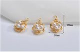 Copper Floating Locket Charms DIY Jewelry Earring Accessory