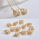 Copper Floating Locket Charms DIY Jewelry Earring Accessory