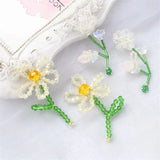 Glass Beads Flower Charms DIY Earring Accessory Lot of 10pcs