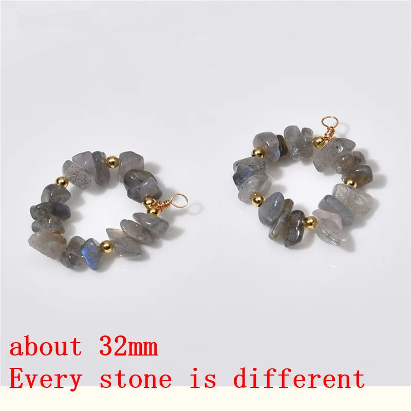10pcs/lot Stone Decoration Copper Wire Charms DIY Jewelry Earring Accessory