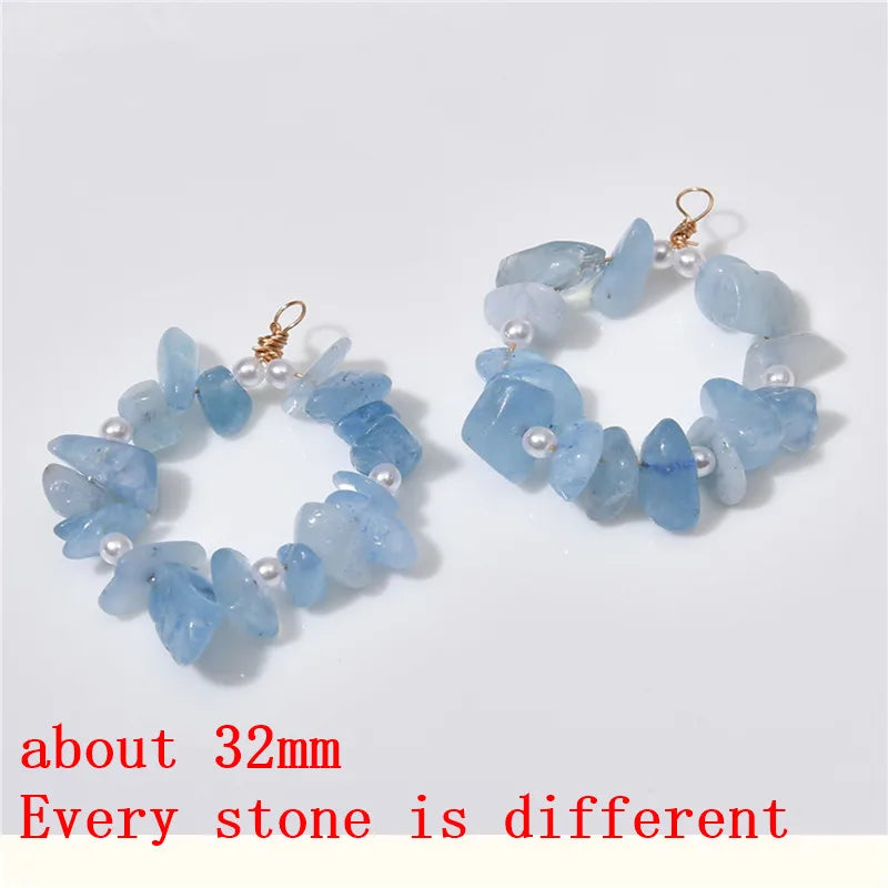 10pcs/lot Stone Decoration Copper Wire Charms DIY Jewelry Earring Accessory