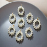 Shell Beads Decoration Copper Charms DIY Jewelry Earring Accessory