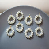 Shell Beads Decoration Copper Charms DIY Jewelry Earring Accessory