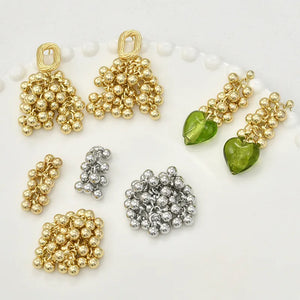 Resin Rounds Balls Tassel Charms DIY Jewelry Earring Pendant Accessory