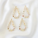 Water Droplets Zircon Decoration Floating Locket Charms DIY Jewelry