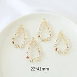 Water Droplets Zircon Decoration Floating Locket Charms DIY Jewelry