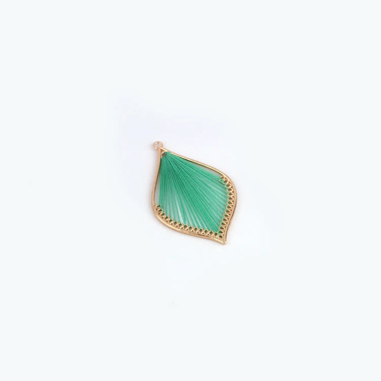 12pcs Cotton Core Charms Leaves Shape Alloy Floating Locket DIY Jewelry Making