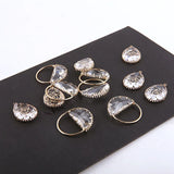 Glass Core Copper Locket Charms DIY Jewelry Earring Accessory