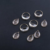 Glass Core Copper Locket Charms DIY Jewelry Earring Accessory