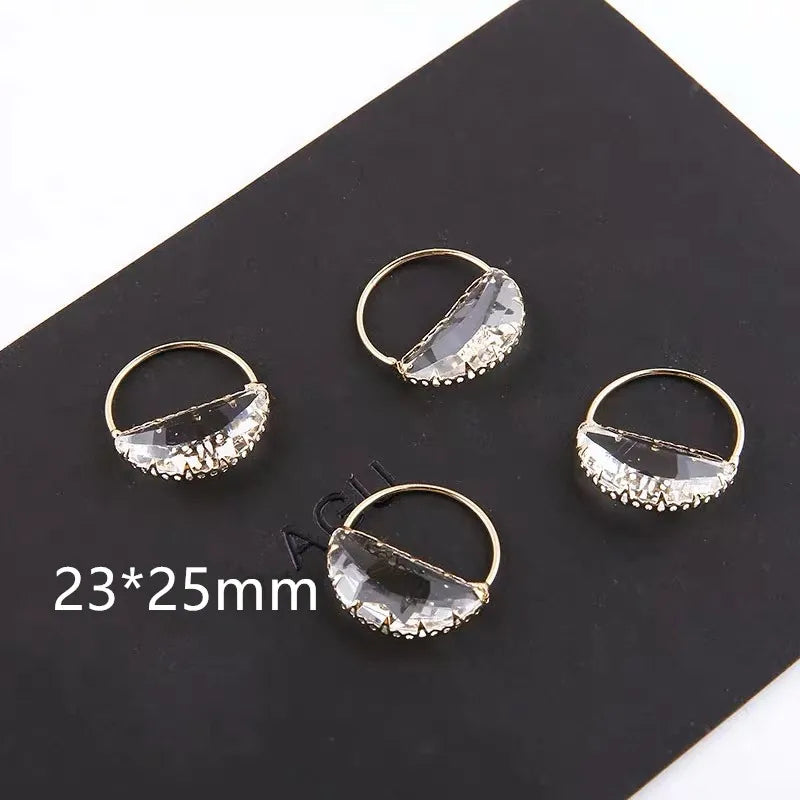 Glass Core Copper Locket Charms DIY Jewelry Earring Accessory