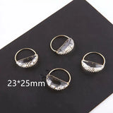 Glass Core Copper Locket Charms DIY Jewelry Earring Accessory