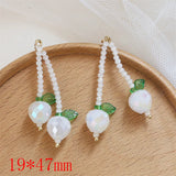 12pcs/lot Cherry Shape Copper Charms DIY Earring Accessory