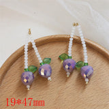 12pcs/lot Cherry Shape Copper Charms DIY Earring Accessory