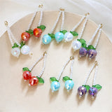 12pcs/lot Cherry Shape Copper Charms DIY Earring Accessory
