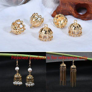 3D Cartoon Flowers Caps Copper Charms DIY Jewelry Earrings Pendants