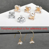 20pcs/lot 7mm Zircon Copper Flower Charms DIY Jewelry