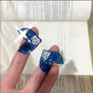 Cartoon Fish Tails Resin Beads DIY Jewelry Earring Accessory