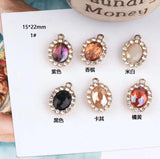 Alloy Flower/Oval/Heart Earrings Charms DIY Jewelry Pendants
