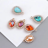 Alloy Flower/Oval/Heart Earrings Charms DIY Jewelry Pendants