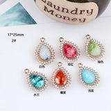 Alloy Flower/Oval/Heart Earrings Charms DIY Jewelry Pendants