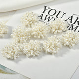 20pcs/lot 31mm Round Shape Beaded Flower DIY Jewelry Earring/Hair Accessory