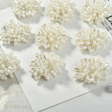 20pcs/lot 31mm Round Shape Beaded Flower DIY Jewelry Earring/Hair Accessory